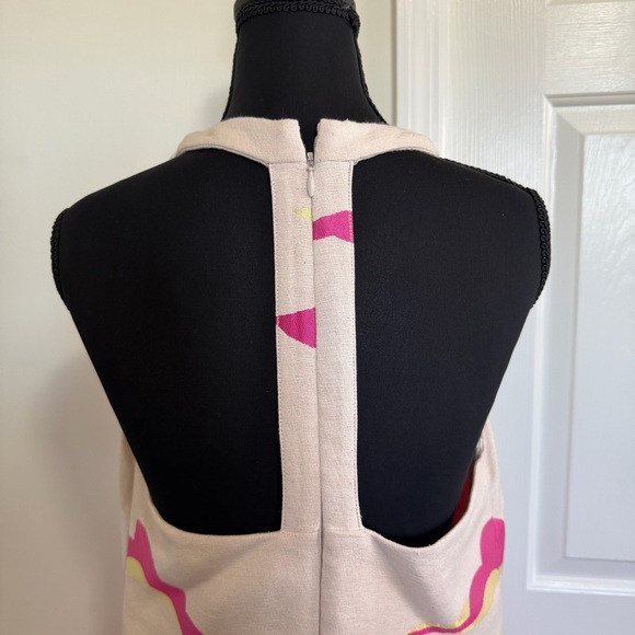 Hutch for Anthropologie Mid Length Open Back Dress Cream Pink Size Small - Picture 5 of 9